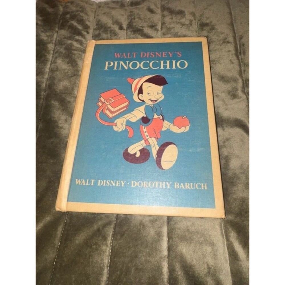 Vintage 1940 Hardcover Edition of Walt Disney's Pinocchio